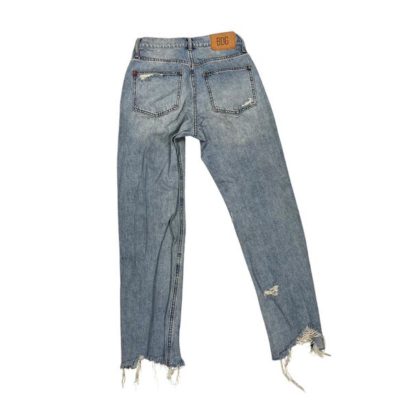 BDG Cowboy Jean Distressed Denim Size 27 Urban Outfitters Hi Waist Straight - Picture 7 of 11
